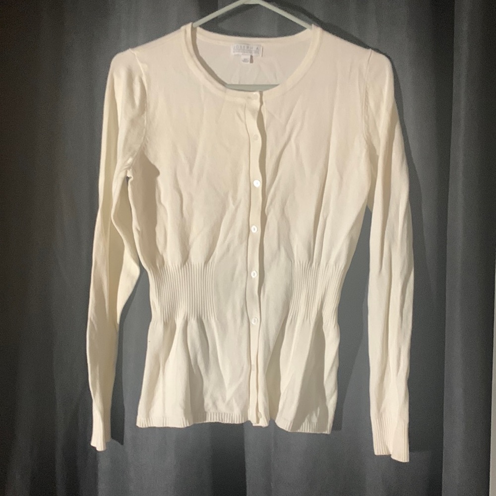 Joseph A XS cream button down blouse